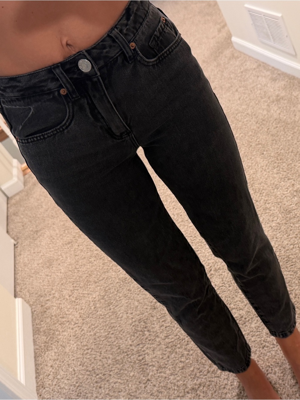 Garage Black High-Rise Ankle Jeans